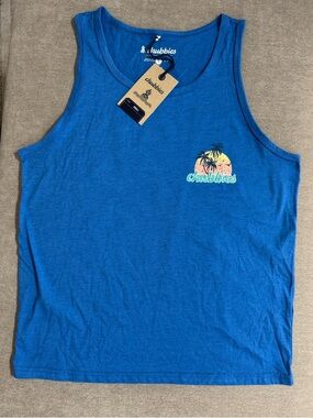 chubbies Royal Blue Palm Sunset Tank Top